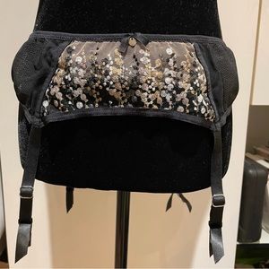 Freya XL embroidered garter belt